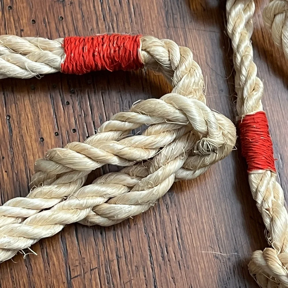 Vintage cowboy rope garland, 7 ft long